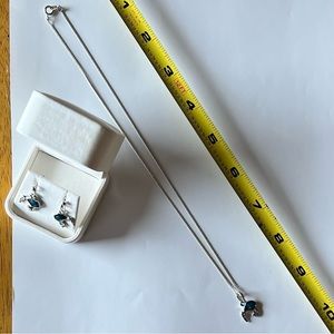 New Zealand silver paua abalone opal kiwi set NEW NWOT